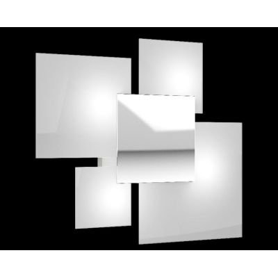 SHADOW APPLIQUE PLAFONIERA LARGHEZZA CM 45 IN VETRO DECORATO 4 FINITURE Top Light Illuminazione - Cristalensi Shop Online