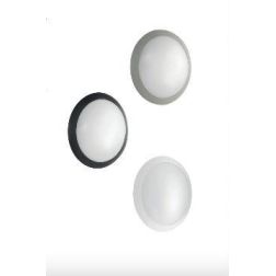 BASE APPLIQUE O PLAFONIERA DA ESTERNI IP65 NERO BIANCO ARGENTO FORMA ROTONDA ECONOMICA DI ONDALUCE ONDALUCE CICIRIELLO - Cristal