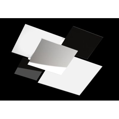 SHADOW PLAFONIERA MEDIA LARGHEZZA CM 70 IN VETRO DECORATO IN 4 FINITURE Top Light Illuminazione - Cristalensi Shop Online