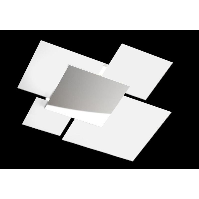 SHADOW PLAFONIERA MEDIA LARGHEZZA CM 70 IN VETRO DECORATO IN 4 FINITURE Top Light Illuminazione - Cristalensi Shop Online