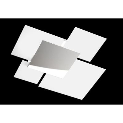 SHADOW PLAFONIERA MEDIA LARGHEZZA CM 70 IN VETRO DECORATO IN 4 FINITURE Top Light Illuminazione - Cristalensi Shop Online