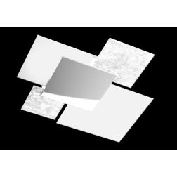 SHADOW PLAFONIERA MEDIA LARGHEZZA CM 70 IN VETRO DECORATO IN 4 FINITURE Top Light Illuminazione - Cristalensi Shop Online