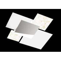 SHADOW PLAFONIERA MEDIA LARGHEZZA CM 70 IN VETRO DECORATO IN 4 FINITURE Top Light Illuminazione - Cristalensi Shop Online 2