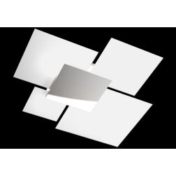 SHADOW PLAFONIERA GRANDE LARGHEZZA CM 90 IN VETRO DECORATO 4 FINITURE Top Light Illuminazione - Cristalensi Shop Online 2