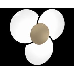 CLOVER MEDIA APPLIQUE PLAFONIERA IN VETRO CON PIASTRA DECORATA IN 3 COLORI Top Light Illuminazione - Cristalensi Shop Online 2
