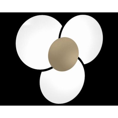 CLOVER MEDIA APPLIQUE PLAFONIERA IN VETRO CON PIASTRA DECORATA IN 3 COLORI Top Light Illuminazione - Cristalensi Shop Online