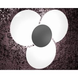 CLOVER MEDIA APPLIQUE PLAFONIERA IN VETRO CON PIASTRA DECORATA IN 3 COLORI Top Light Illuminazione - Cristalensi Shop Online