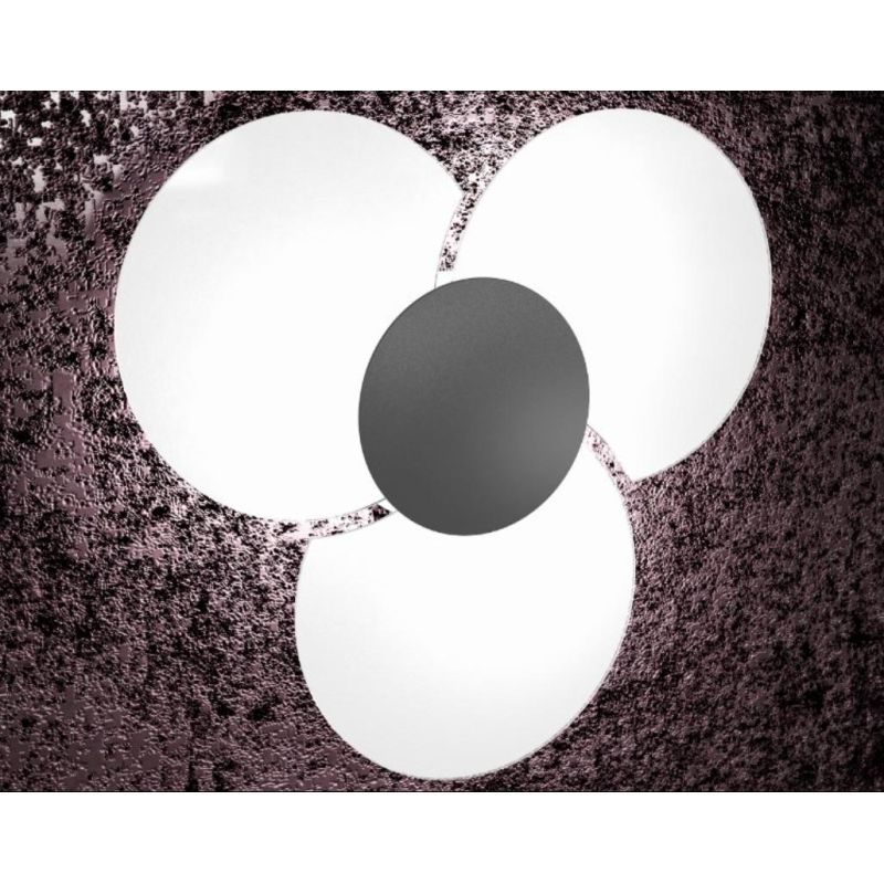 CLOVER MEDIA APPLIQUE PLAFONIERA IN VETRO CON PIASTRA DECORATA IN 3 COLORI Top Light Illuminazione - Cristalensi Shop Online