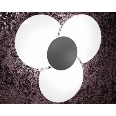 CLOVER MEDIA APPLIQUE PLAFONIERA IN VETRO CON PIASTRA DECORATA IN 3 COLORI Top Light Illuminazione - Cristalensi Shop Online