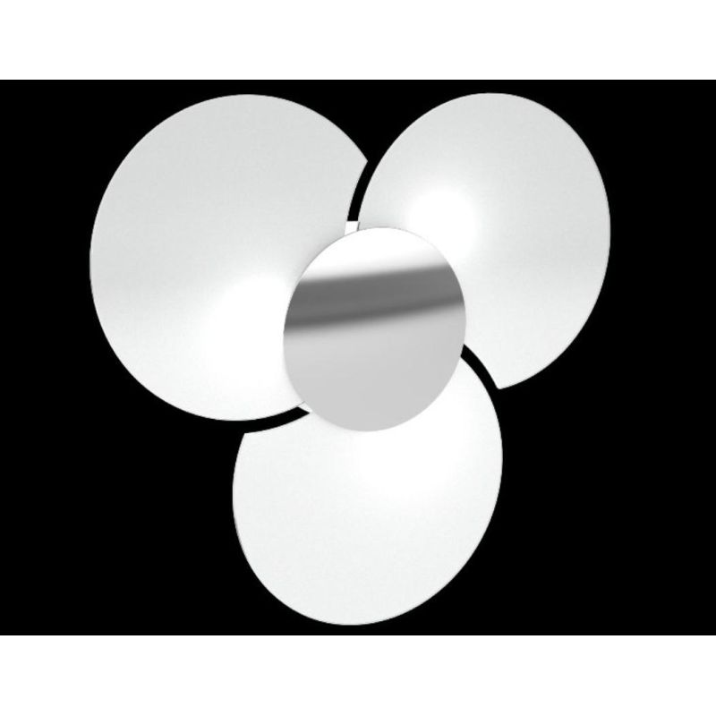 CLOVER MEDIA APPLIQUE PLAFONIERA IN VETRO CON PIASTRA DECORATA IN 3 COLORI Top Light Illuminazione - Cristalensi Shop Online