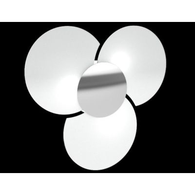 CLOVER MEDIA APPLIQUE PLAFONIERA IN VETRO CON PIASTRA DECORATA IN 3 COLORI Top Light Illuminazione - Cristalensi Shop Online