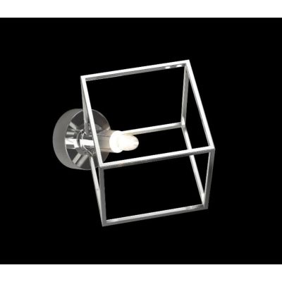 FRAME APPLIQUE MODERNA A FORMA DI CUBO IN METALLO CROMATO CON LAMPADINA ATTACCO G9 Top Light Illuminazione - Cristalensi Shop On