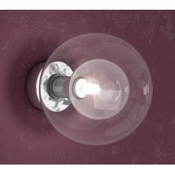 WILLOW APPLIQUE MODERNA IN METALLO CROMATO CON DIFFUSORE IN TRE DIVERSE VERSIONI Top Light Illuminazione - Cristalensi Shop Onli 2