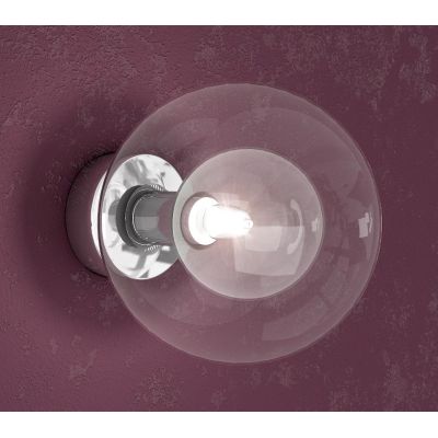 WILLOW APPLIQUE MODERNA IN METALLO CROMATO CON DIFFUSORE IN TRE DIVERSE VERSIONI Top Light Illuminazione - Cristalensi Shop Onli