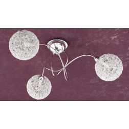WILLOW PLAFONIERA MODERNA CON BRACCI IN METALLO CROMATO E DIFFUSORI IN TRE VERSIONI ATTACCO 3XG9 Top Light Illuminazione - Crist 2