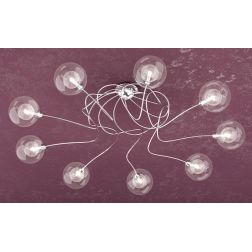 WILLOW PLAFONIERA MODERNA CON BRACCI IN METALLO CROMATO E DIFFUSORI IN TRE VERSIONI ATTACCO 9XG9 Top Light Illuminazione - Crist 2