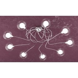 WILLOW PLAFONIERA MODERNA CON BRACCI IN METALLO CROMATO E DIFFUSORI IN TRE VERSIONI ATTACCO 9XG9 Top Light Illuminazione - Crist
