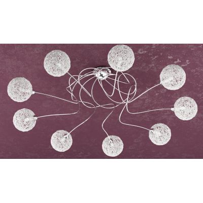 WILLOW PLAFONIERA MODERNA CON BRACCI IN METALLO CROMATO E DIFFUSORI IN TRE VERSIONI ATTACCO 9XG9 Top Light Illuminazione - Crist