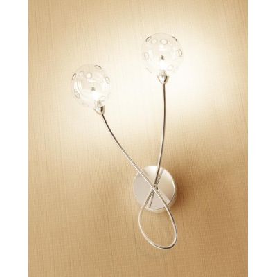 SUPER BALL APPLIQUE IN METALLO CROMATO E VETRI TRASPARENTI Top Light Illuminazione - Cristalensi Shop Online