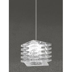 RUBIK SOSPENSIONE SINGOLA DIFFUSORE PICCOLO IN CRISTALLO LAMPADINA G9 Top Light Illuminazione - Cristalensi Shop Online