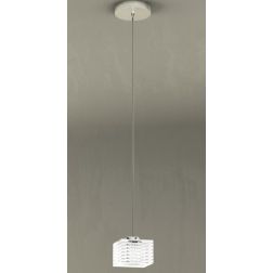 METROPOLITAN SOSPENSIONE SINGOLA DIFFUSORE PICCOLO IN VETRO TRASPARENTE LAMPADINA G9 Top Light Illuminazione - Cristalensi Shop  2