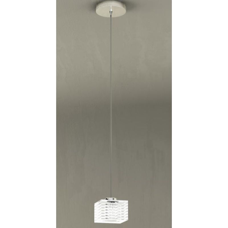 METROPOLITAN SOSPENSIONE SINGOLA DIFFUSORE PICCOLO IN VETRO TRASPARENTE LAMPADINA G9 Top Light Illuminazione - Cristalensi Shop 