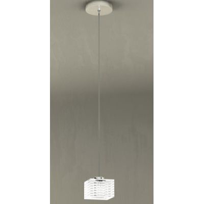 METROPOLITAN SOSPENSIONE SINGOLA DIFFUSORE PICCOLO IN VETRO TRASPARENTE LAMPADINA G9 Top Light Illuminazione - Cristalensi Shop 