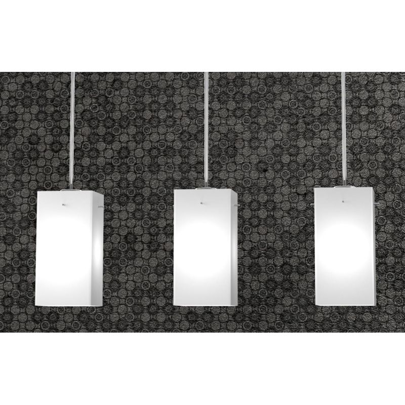 CRAZY SOSPENSIONE LINEARE 3 LUCI CROMO DIFFUSORI IN VETRO OPACO LAMPADINE 3XE27 Top Light Illuminazione - Cristalensi Shop Onlin