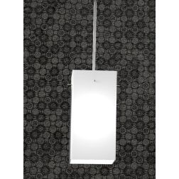 CRAZY SOSPENSIONE SINGOLA CON DECENTRO CROMO DIFFUSORE IN VETRO OPACO LAMPADINA E27 Top Light Illuminazione - Cristalensi Shop O 2