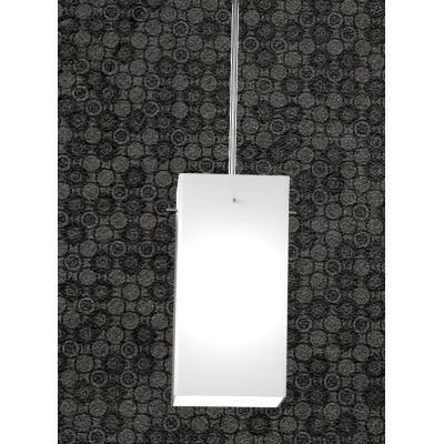 CRAZY SOSPENSIONE CON DECENTRO 2 LUCI CROMO DIFFUSORI IN VETRO OPACO LAMPADINE 2XE27 Top Light Illuminazione - Cristalensi Shop