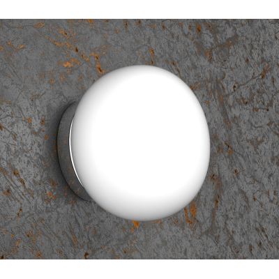 SOFT PICCOLA APPLIQUE DIAMETRO CM 18 IN VETRO SOFFIATO BIANCO LATTE MODERNA Top Light Illuminazione - Cristalensi Shop Online