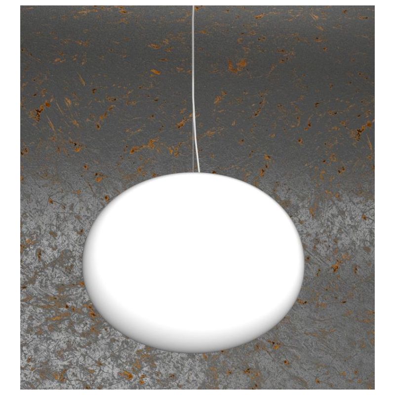 SOFT SOSPENSIONE SINGOLA DIAMETRO CM 28 IN VETRO SOFFIATO BIANCO LATTE MODERNA Top Light Illuminazione - Cristalensi Shop Online