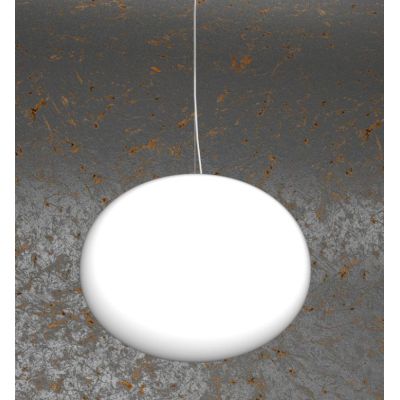 SOFT SOSPENSIONE SINGOLA DIAMETRO CM 28 IN VETRO SOFFIATO BIANCO LATTE MODERNA Top Light Illuminazione - Cristalensi Shop Online