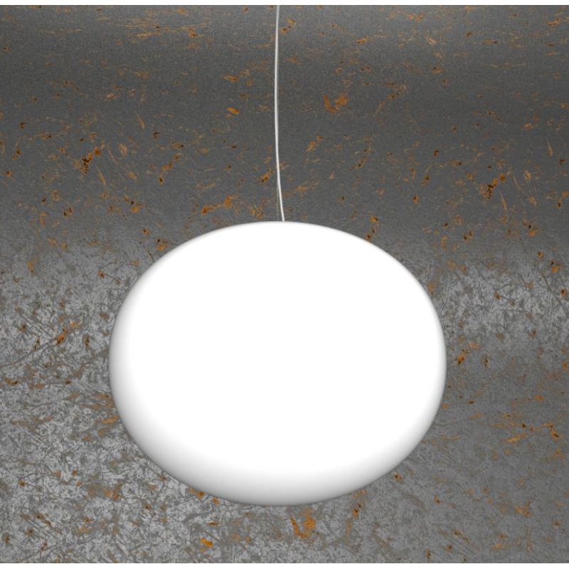 SOFT SOSPENSIONE SINGOLA DIAMETRO CM 35 IN VETRO SOFFIATO BIANCO LATTE MODERNA Top Light Illuminazione - Cristalensi Shop Online