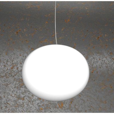 SOFT SOSPENSIONE SINGOLA DIAMETRO CM 35 IN VETRO SOFFIATO BIANCO LATTE MODERNA Top Light Illuminazione - Cristalensi Shop Online