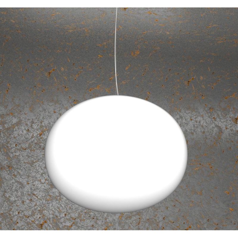 SOFT SOSPENSIONE SINGOLA DIAMETRO CM 45 IN VETRO SOFFIATO BIANCO LATTE MODERNA Top Light Illuminazione - Cristalensi Shop Online