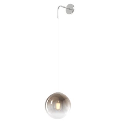 BIG ECLIPSE APPLIQUE A SFERA D20 CM IN VETRO REGOLABILE IN ALTEZZA 3 COLORI MODERNA ATTACCO E27 Top Light Illuminazione - Crista