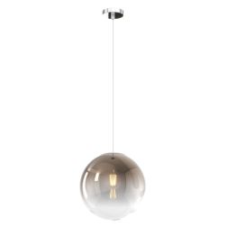 BIG ECLIPSE SOSPENSIONE MEDIA CON SFERA D25 CM IN VETRO 3 COLORI MODERNA ATTACCO E27 Top Light Illuminazione - Cristalensi Shop