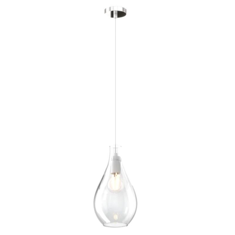 DROP 2.0 SOSPENSIONE MODERNA CON DIFFUSORE A GOCCIA D16 CM IN VETRO 4 COLORI ATTACCO E27 Top Light Illuminazione - Cristalensi S