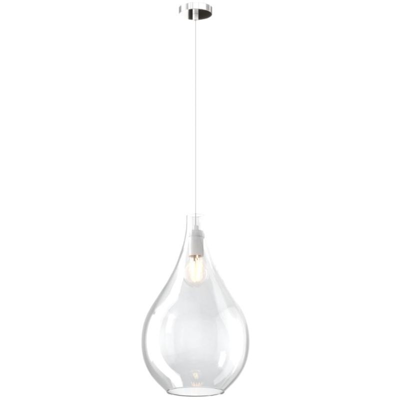 DROP 2.0 SOSPENSIONE MODERNA CON DIFFUSORE A GOCCIA D26 CM IN VETRO 4 COLORI ATTACCO E27 Top Light Illuminazione - Cristalensi S
