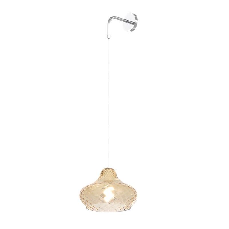 DRESS APPLIQUE MODERNA REGOLABILE IN ALTEZZA DI VETRO IN 3 COLORI LAMPADINA ATTACCO E27 Top Light Illuminazione - Cristalensi Sh