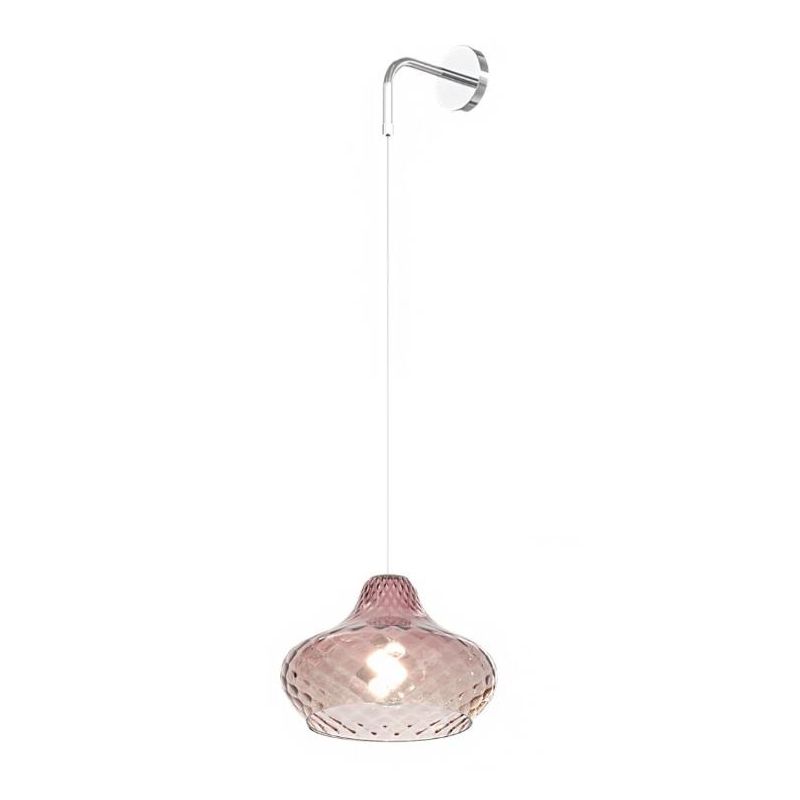 DRESS APPLIQUE MODERNA REGOLABILE IN ALTEZZA DI VETRO IN 3 COLORI LAMPADINA ATTACCO E27 Top Light Illuminazione - Cristalensi Sh