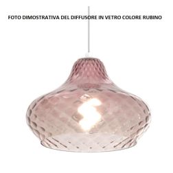 DRESS PLAFONIERA MODERNA BASE IN METALLO CON DIFFUSORE DI VETRO IN 3 COLORI LAMPADINA ATTACCO E27 Top Light Illuminazione - Cris 2
