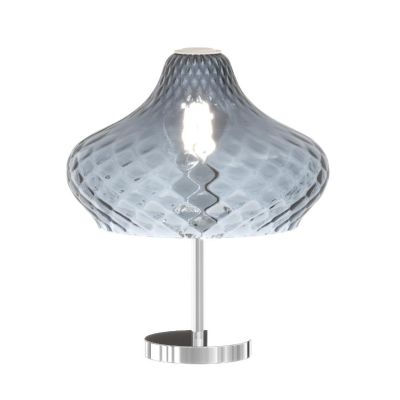 DRESS LAMPADA DA TAVOLO MODERNA IN METALLO CON DIFFUSORE DI VETRO IN 3 COLORI LAMPADINA ATTACCO E27 Top Light Illuminazione - Cr