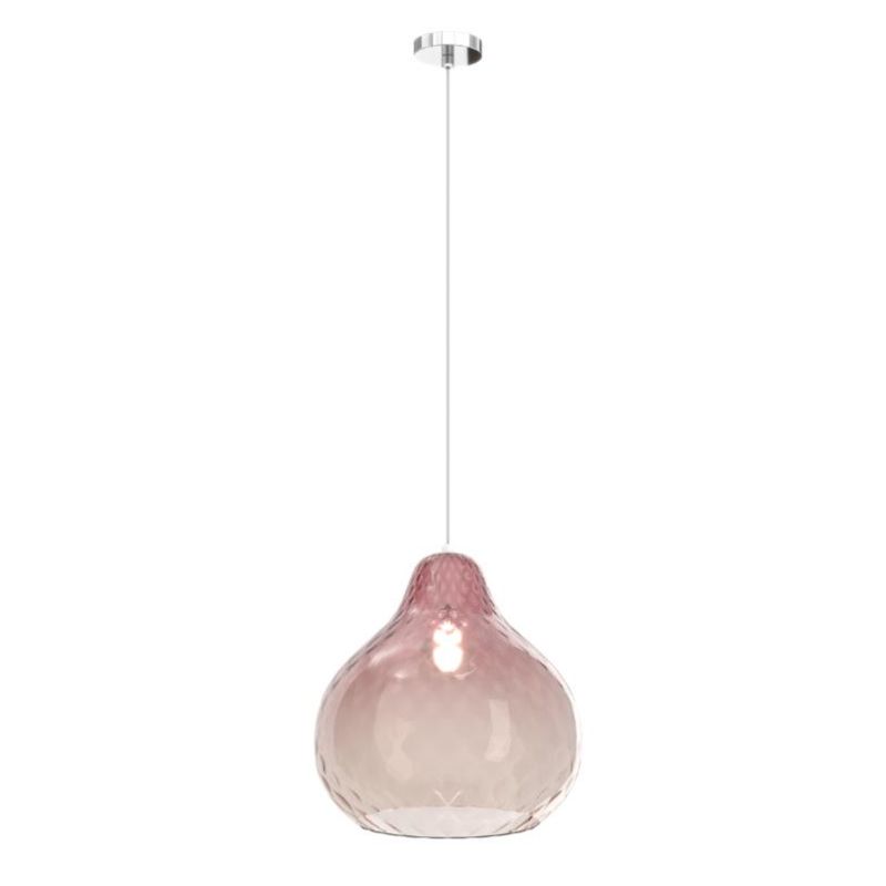 DRESS SOSPENSIONE SINGOLA D31 CM CON DIFFUSORE DI VETRO IN 3 COLORI LAMPADINA ATTACCO E27 MODERNA Top Light Illuminazione - Cris