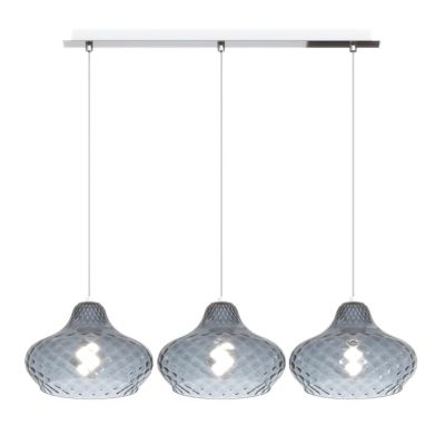 DRESS SOSPENSIONE 3 LUCI CON DIFFUSORI IN VETRO 3 COLORI LAMPADINE ATTACCO E27 MODERNA Top Light Illuminazione - Cristalensi Sho