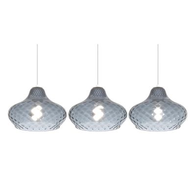DRESS SOSPENSIONE 3 LUCI CON DIFFUSORI IN VETRO 3 COLORI LAMPADINE ATTACCO E27 MODERNA Top Light Illuminazione - Cristalensi Sho
