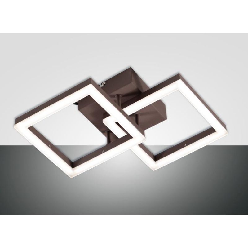 3394-28 BARD PLAFONIERA MODERNA CON DUE QUADRATI LUMINOSI LED 21W IN 5 COLORI DI FABAS LUCE Fabas Luce - Cristalensi Shop Online
