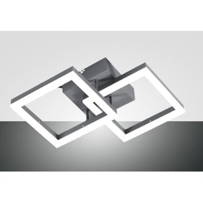 3394-28 BARD PLAFONIERA MODERNA CON DUE QUADRATI LUMINOSI LED 21W IN 5 COLORI DI FABAS LUCE Fabas Luce - Cristalensi Shop Online