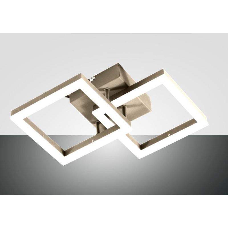 3394-28 BARD PLAFONIERA MODERNA CON DUE QUADRATI LUMINOSI LED 21W IN 5 COLORI DI FABAS LUCE Fabas Luce - Cristalensi Shop Online
